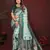 Green satin silk fabric saree for ethnic indian looks