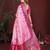 Pink color satin silk fabric saree for ethnic indian looks