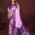 Violet color satin silk fabric saree for ethnic indian looks