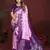 Violet color satin silk fabric saree for ethnic indian looks