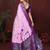 Violet color satin silk fabric saree for ethnic indian looks