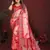 Red color satin silk fabric saree for ethnic indian looks