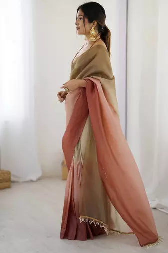  coco-pista candy crush silk blend stylish pre stitched saree