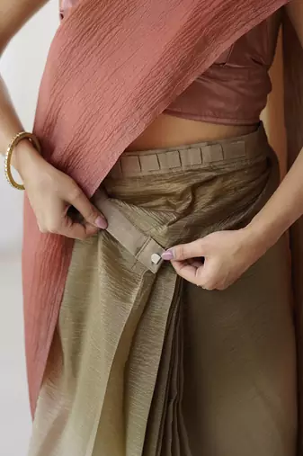  coco-pista candy crush silk blend stylish pre stitched saree