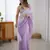 Designer lavender candy crush silk fabric stylish pre stitched saree