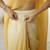 Designer yellow color candy crush silk fabric stylish pre stitched saree
