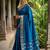 Royal blue color soft silk fabric woven designer saree for ethnic looks