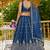 Dazzling Navy Blue Dori Work Satin Engagement Wear Lehenga Choli