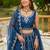 Dazzling Navy Blue Dori Work Satin Engagement Wear Lehenga Choli