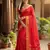 Red soft silk fabric woven designer saree for ethnic looks
