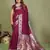 Wine color paithani silk fabric paithani woven gala designer saree