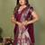 Wine color paithani silk fabric paithani woven gala designer saree