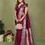 Wine color paithani silk fabric paithani woven gala designer saree