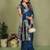 Blue color paithani silk fabric paithani woven gala designer saree