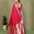 Pink color paithani silk fabric paithani woven gala designer saree