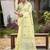 Yellow color beautiful linen fabric sophisticated ethnic saree