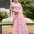 Light pink color beautiful linen fabric sophisticated ethnic saree