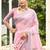 Light pink color beautiful linen fabric sophisticated ethnic saree
