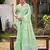 Green color beautiful linen fabric sophisticated ethnic saree
