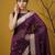soft organza meenakari woven saree with jamdani zari pallu and brocade blouse