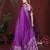 Purple color satin silk fabric woven jari designer sophisticated saree