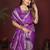 Purple color satin silk fabric woven jari designer sophisticated saree