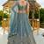 Stunning Blue Dori Work Satin Reception Wear Lehenga Choli