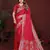 Red color satin silk fabric woven jari designer sophisticated saree