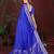 Blue color satin silk fabric woven jari designer sophisticated saree