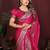 Pink color satin silk fabric woven jari designer sophisticated saree