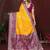 Yellow color satin silk fabric woven jari designer graceful partywear saree