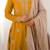 Yellow women chinon silk embroidered top sharara set with pearl work & dupatta