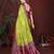 Mahendi color satin silk fabric woven jari designer graceful partywear saree
