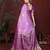 Lavender color satin silk fabric woven jari designer graceful partywear saree