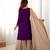 Purple women chinon silk embroidered top sharara set with pearl work & dupatta