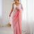 Pink color chiffon crush fabric beautiful sophisticated work ceremonial saree