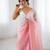 Pink color chiffon crush fabric beautiful sophisticated work ceremonial saree