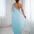 Sky blue color chiffon crush fabric beautiful sophisticated work ceremonial saree