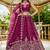 Attractive Wine Dori Work Satin Sangeet Wear Lehenga Choli