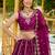 Attractive Wine Dori Work Satin Sangeet Wear Lehenga Choli