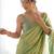 Green color beautiful fancy partywear fendy satin saree