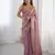 Pink beautiful fancy partywear fendy satin saree
