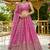 Awesome Pink Dori Work Satin Engagement Wear Lehenga Choli