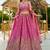 Awesome Pink Dori Work Satin Engagement Wear Lehenga Choli