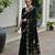 Black color jute linen silk fabric beautiful graceful saree