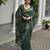 Green color jute linen silk fabric beautiful graceful saree