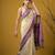handloom soft art silk saree with zari woven motifs contrast traditional border