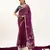 Wine color muga cotton fabric rajwadi weaving designer ethnic classic saree