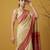handloom soft art silk saree with zari woven motifs contrast traditional border