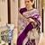 Purple soft silk blend banarasi jacuard work designer saree with blouse